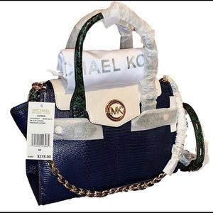 NWT Carmen Leather Belted Satchel